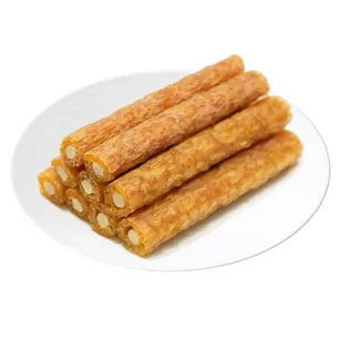 ピーナッツ味の二層フィリングパフスティック