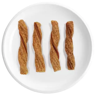 ピーナッツ風味の生皮不使用チキンスパイラル
